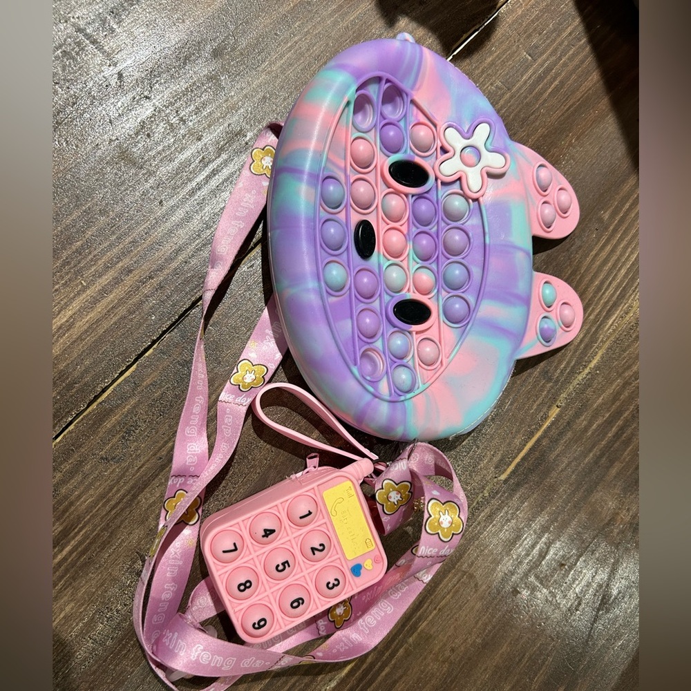 Pink and Purple Bags Accessories Set